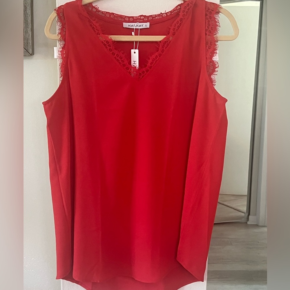 Simple yet sophisticated blouse nwt and lace lining for a pop